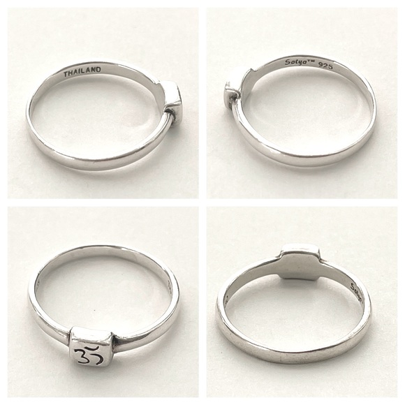SATYA .925 Silver Om Symbol Ring - Picture 8 of 10